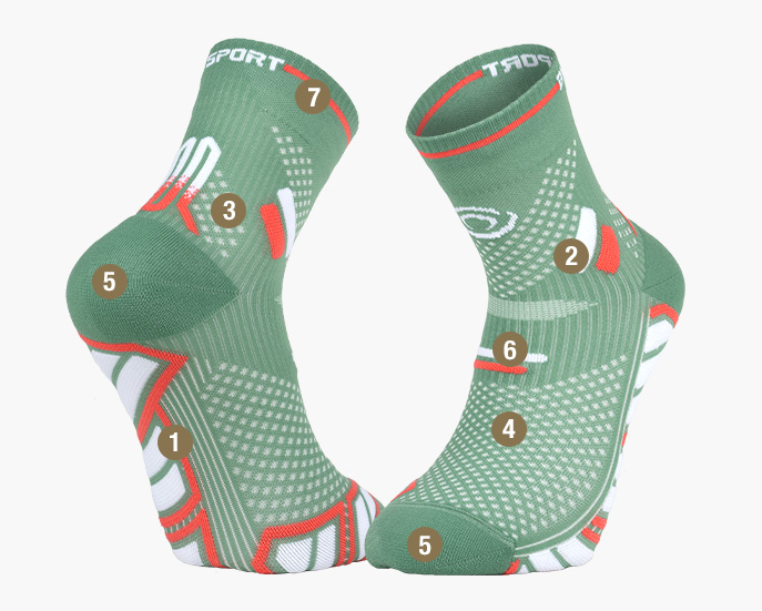 Trail Ultra Mid Socks green/white